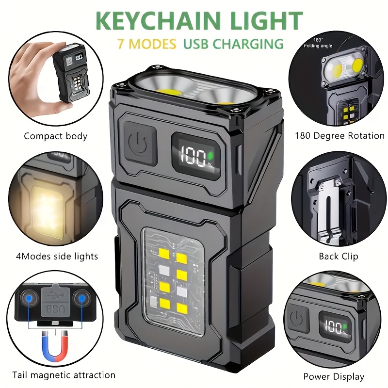 Outdoor Lighting House - Mini Rechargeable LED Pocket Flashlight Portable