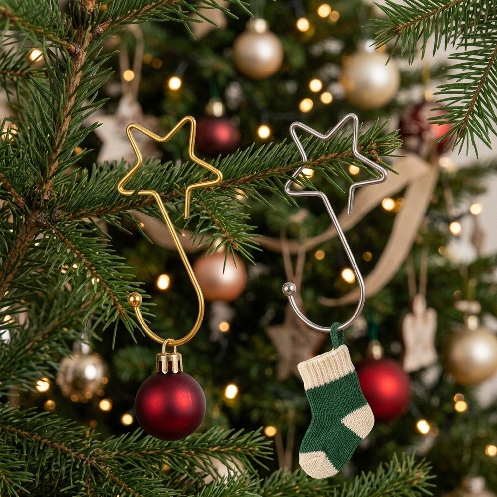 Star Ornament Hooks 60 Pieces  - Outdoor Lighting On Trees 评论和价格
