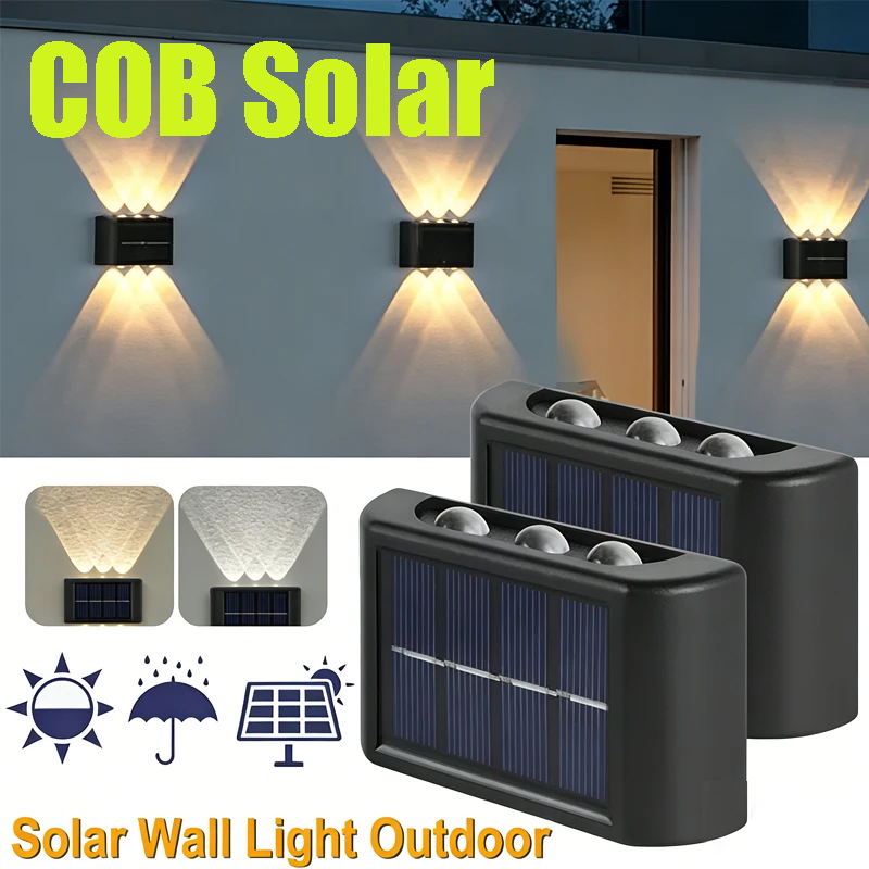 COB Solar Wall Lamp Outdoor Wa - Outdoor Lighting Up And Down 评论和价格