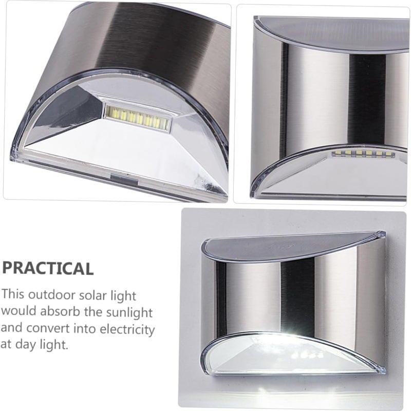 2Pcs Solar Garden Light Stainl - Outdoor Lighting Up And Down 评论和价格