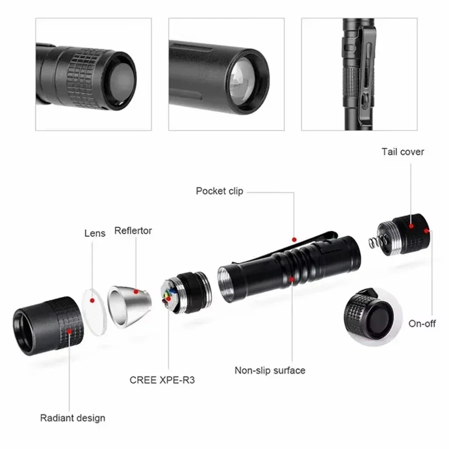 1-4PCS Mini Portable LED Pen L - Outdoor Lighting House 评论和价格
