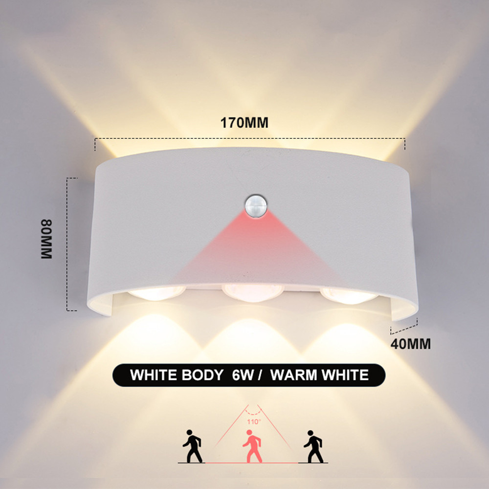 PIR Motion Sensor Wall Lamp AC - Outdoor Lighting Up And Down 评论和价格