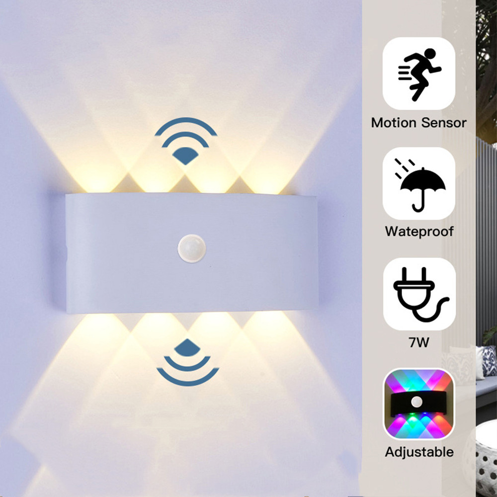 PIR Motion Sensor Wall Lamp AC - Outdoor Lighting Up And Down 评论和价格