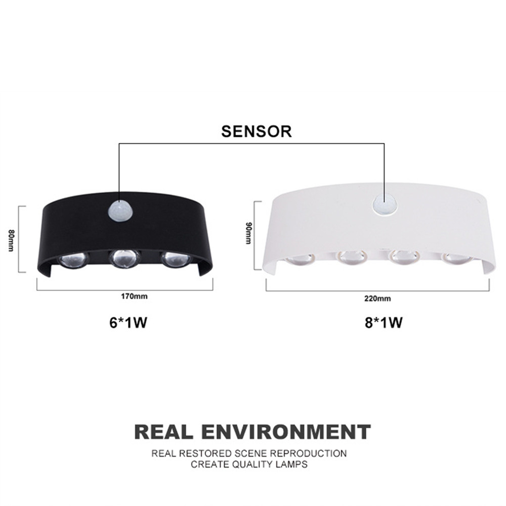 PIR Motion Sensor Wall Lamp AC - Outdoor Lighting Up And Down 评论和价格